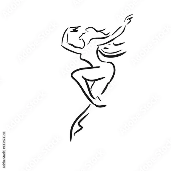 Fototapeta Floating dancing girl