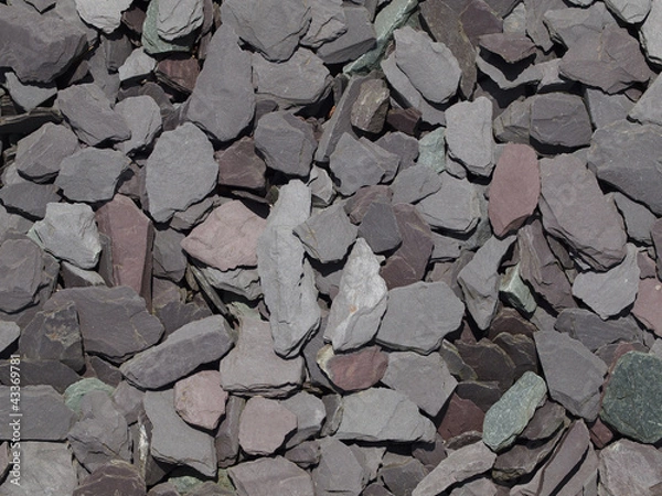 Obraz Mixed garden slate chippings