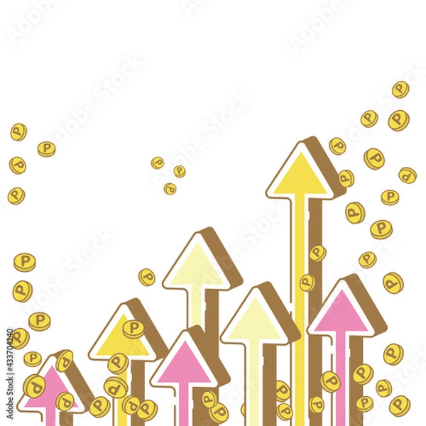 Fototapeta お買物でポイントがどんどん貯まるイメージ