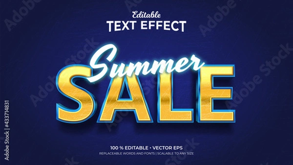 Obraz Text Effects, Editable Text Style - Summer