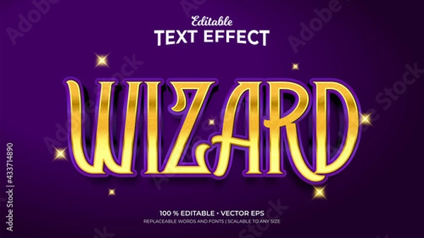 Obraz Wizard Textured 3d Style Editable Text Effects Template