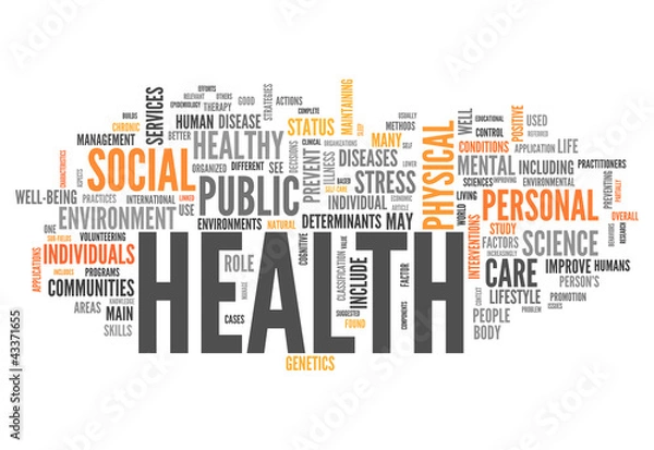 Obraz Word Cloud "Health"