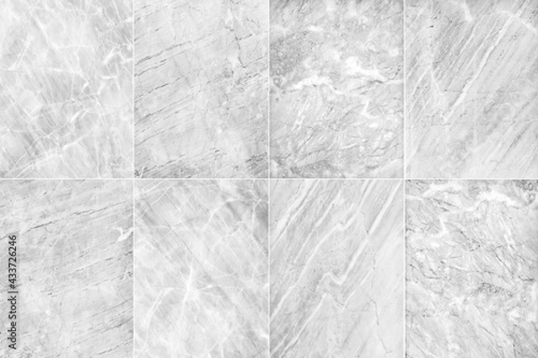 Fototapeta White marble texture abstract background pattern or marble tile wall.