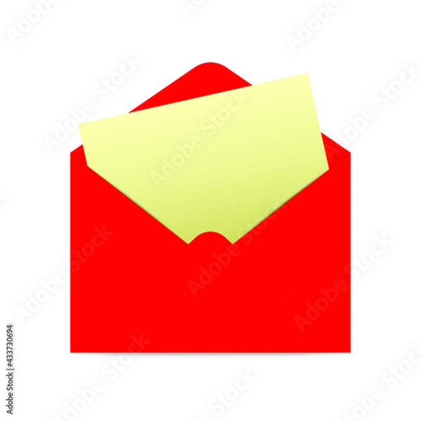Obraz red envelope letter unsealed