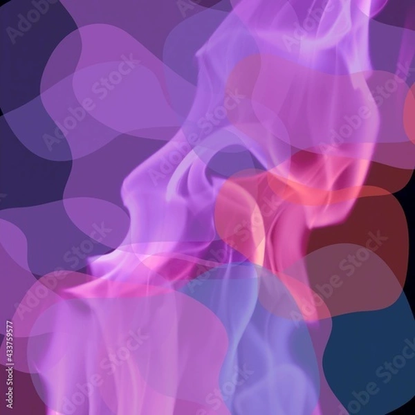 Fototapeta 3 D shapes and fume abstract illustration