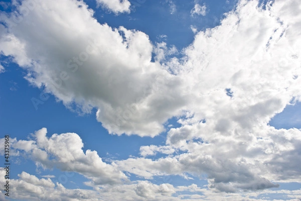 Fototapeta Picturesque blue sky with clouds