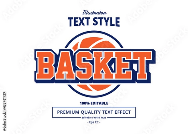 Obraz Basket Illustrator Text Effect