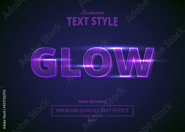 Obraz Glow Illustrator Text Effect