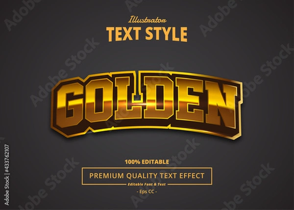 Obraz Golden Illustrator Text Effect