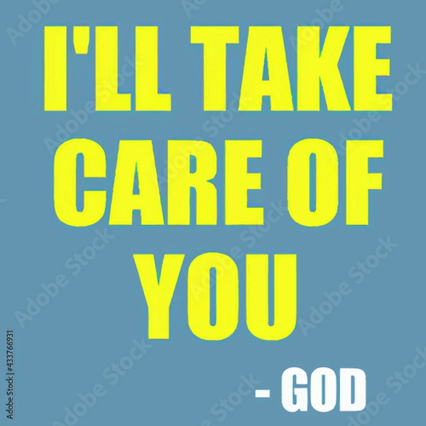 Obraz ill take care of you god mens Logo Vector Template Illustration Graphic Design design for documentation and printing