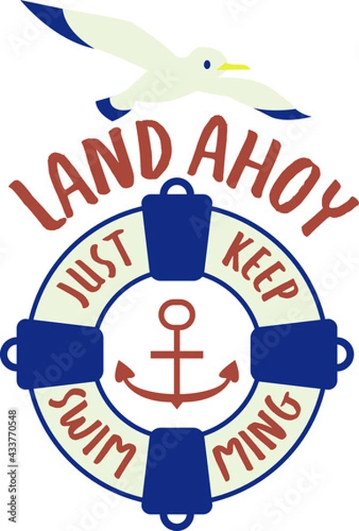 Obraz Nautical vector print design for kids