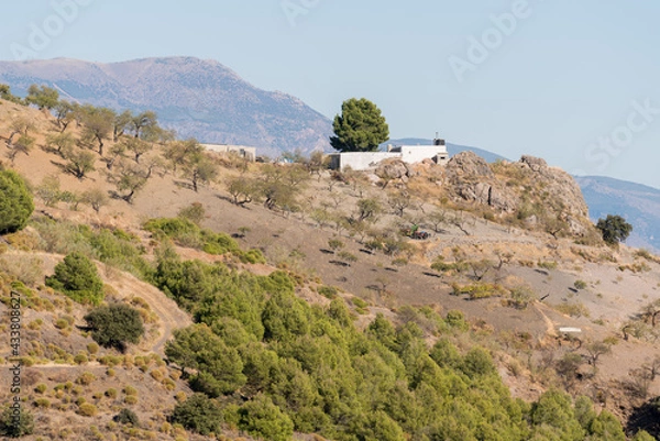 Fototapeta several farmhouses in the mountains