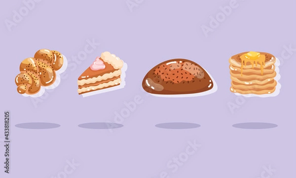 Fototapeta bakery fresh set