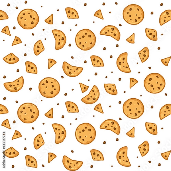 Obraz cookie and crumb repetitive pattern