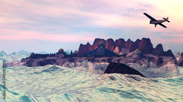 Obraz sunset over the R'lyeh