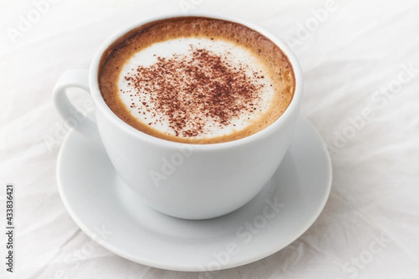 Obraz cafe extra grande con leche y chocolate arriba