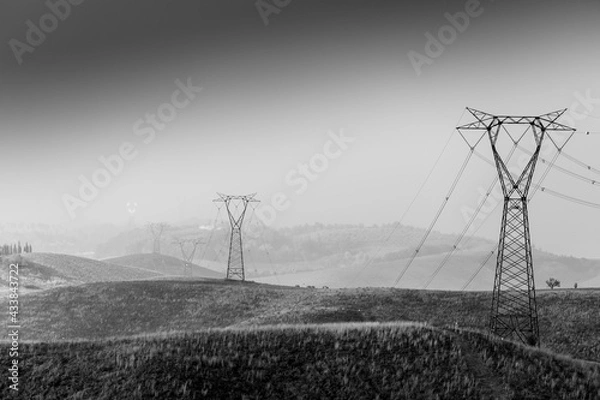 Obraz Strommasten in der Landschaft