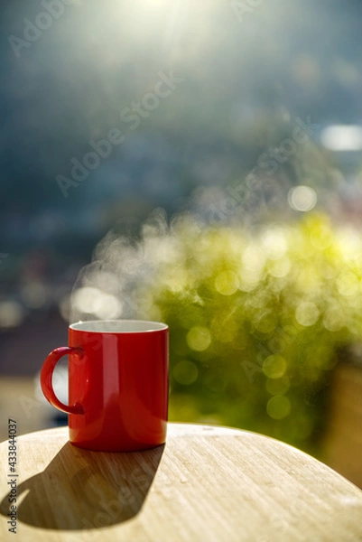 Obraz czerwony kubek