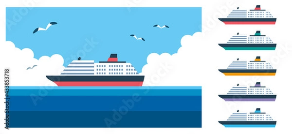 Fototapeta 豪華客船のイラスト素材
