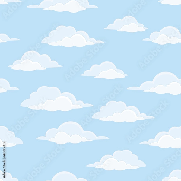 Fototapeta Sky with clouds, seamless