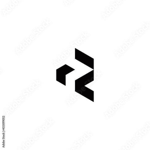 Fototapeta r initial logo design vector template