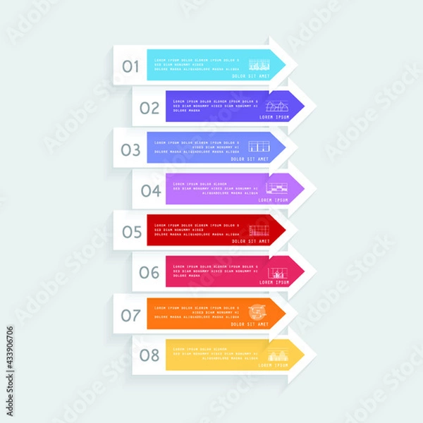 Fototapeta Infographics design vector. Modern infographic design templatet presentation