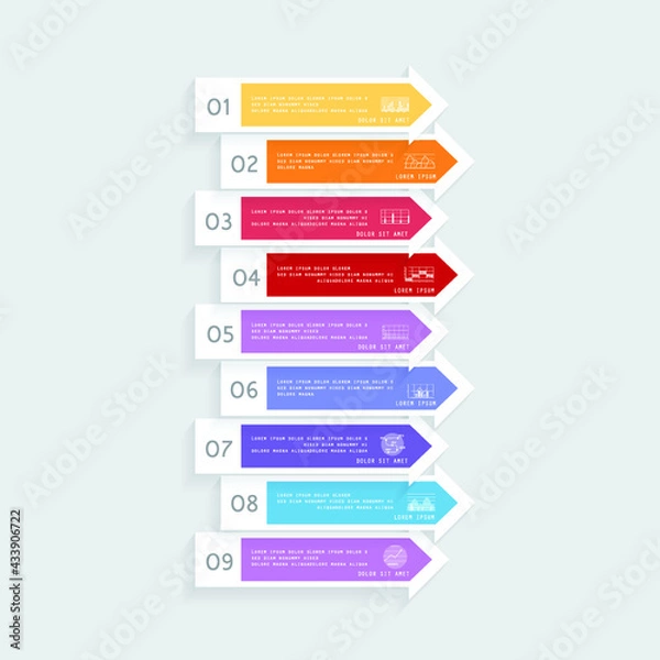 Fototapeta Infographics design vector. Modern infographic design templatet presentation