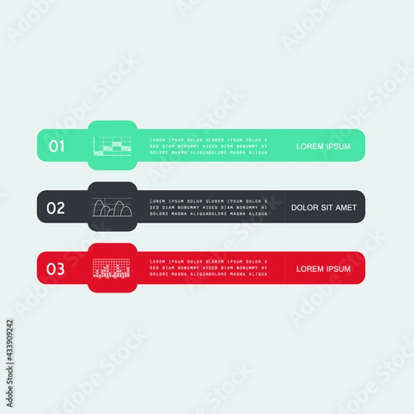 Fototapeta Infographics design vector. Modern infographic design templatet presentation