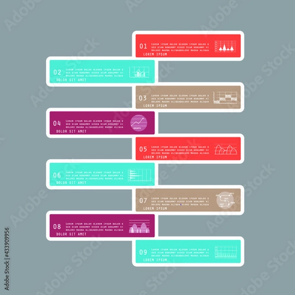 Fototapeta Infographics design vector. Modern infographic design templatet presentation