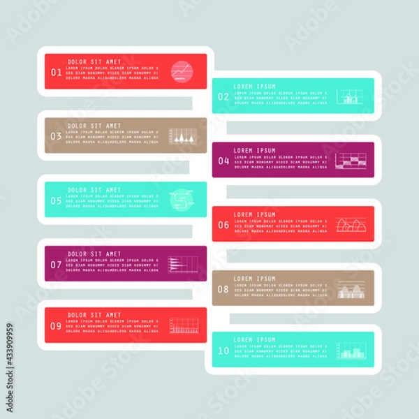 Fototapeta Infographics design vector. Modern infographic design templatet presentation