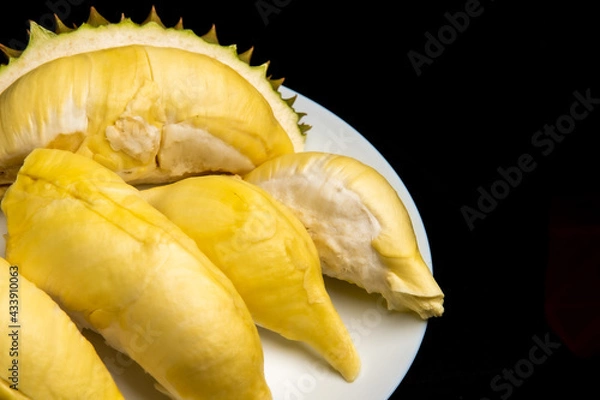 Obraz Durian on the black background