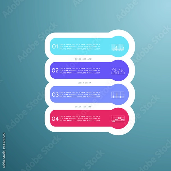 Fototapeta Infographics design vector. Modern infographic design templatet presentation