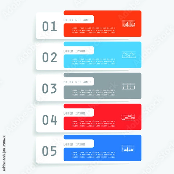 Fototapeta Infographics design vector. Modern infographic design templatet presentation