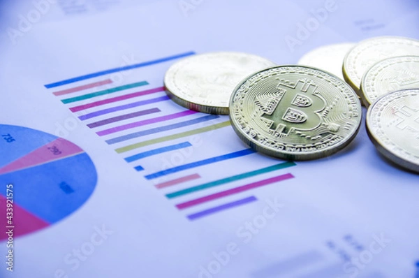Fototapeta ビットコインとグラフ