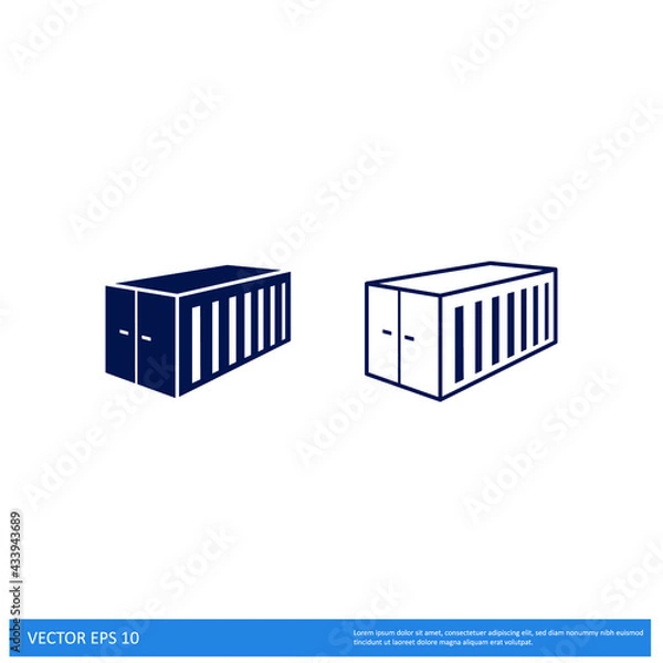 Obraz cargo container icon vector 