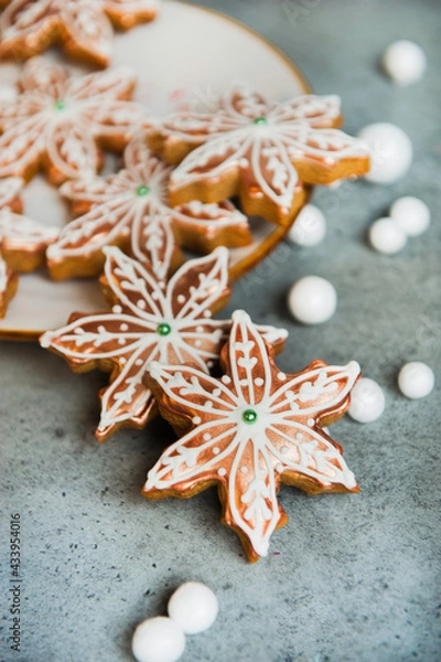 Fototapeta Christmas gingerbread cookies