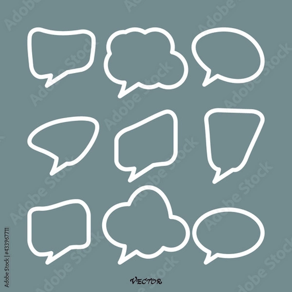 Obraz Chat icon. One of set web icons Isolated on gray Background. 