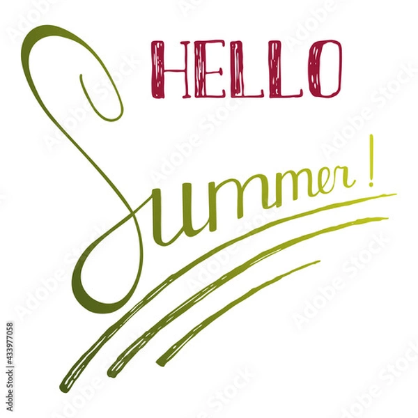 Obraz HELLO SUMMER lettering