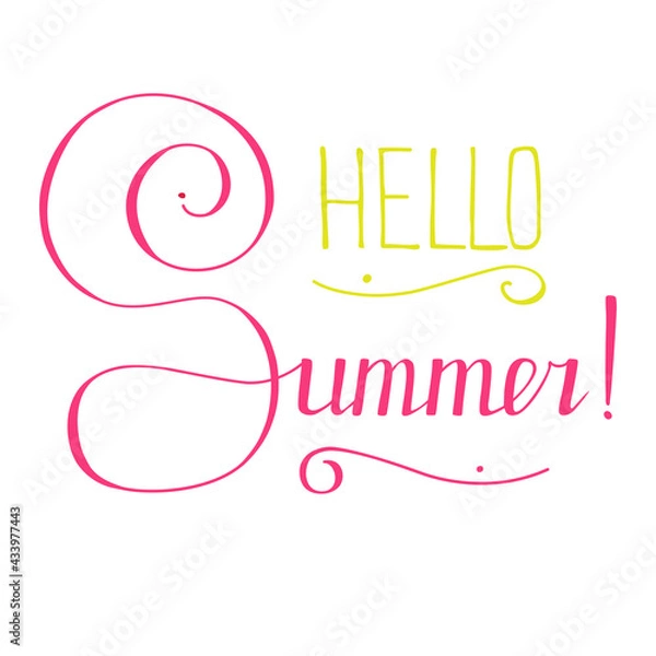 Obraz Hello summer lettering
