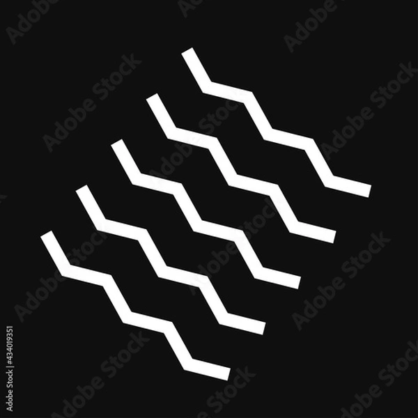 Fototapeta Wavy, zig-zag, criss cross diagonal, oblique lines geometric illustration