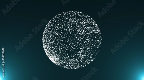 Fototapeta Snow globe particle technology background 