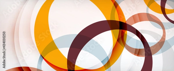 Fototapeta Ring geometric shapes, o letter repetition wallpaper. Abstract background for business or technology presentations, internet posters or web brochure covers