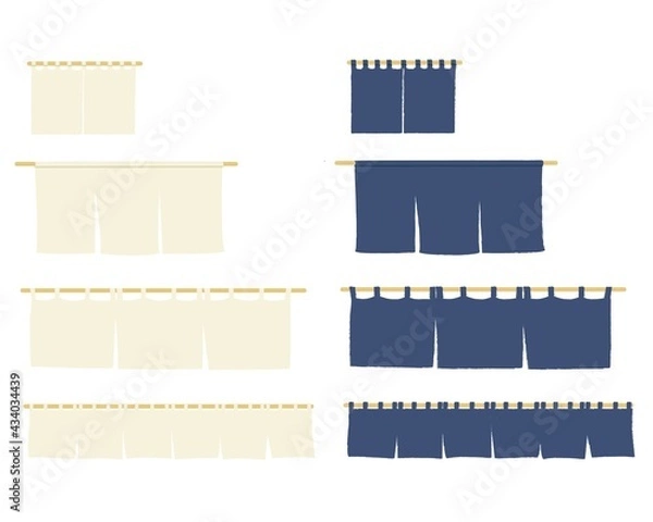 Obraz 暖簾のフレーム　イラスト