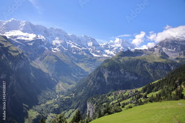 Fototapeta Views near Murren in the Bernese Highlands of Switzerland