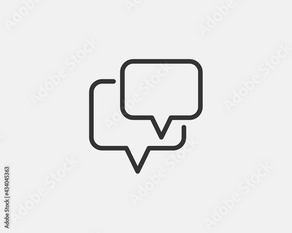 Fototapeta Chat icon vector design element. Talk bubble speech sign. Dialogue balloon.