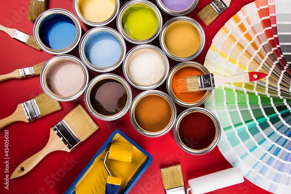 Obraz Paint can with a paintbrush