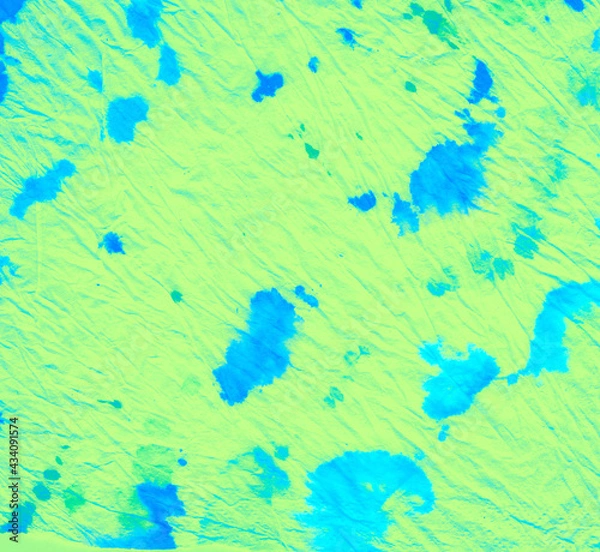 Fototapeta  Blue Tie Dye Repeat. Tiedye Spiral Fun