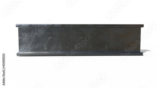 Obraz I-beam metal profile, isolated computer generated industrial 3D rendering