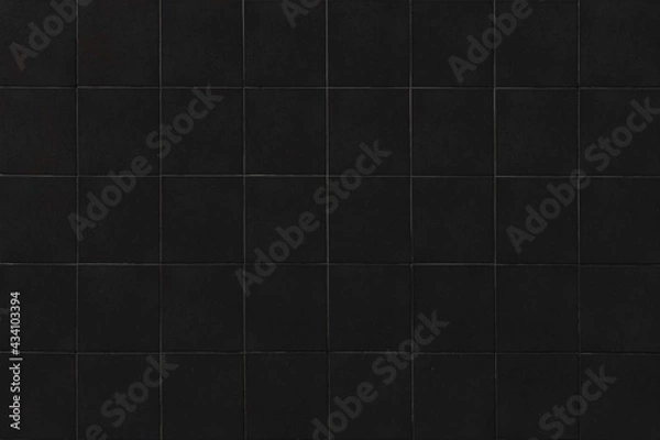 Fototapeta Natural stone pattern dark and black floor tile texture and background