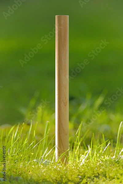 Obraz Wikingerschach Eckpfosten Holzstab